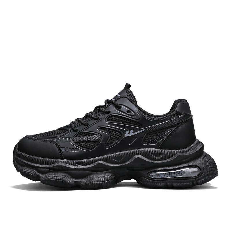 

Мужские кроссовки Chunky низкие с увеличенной высотой, дышащие и устойчивые к истиранию WARRIOR, черный