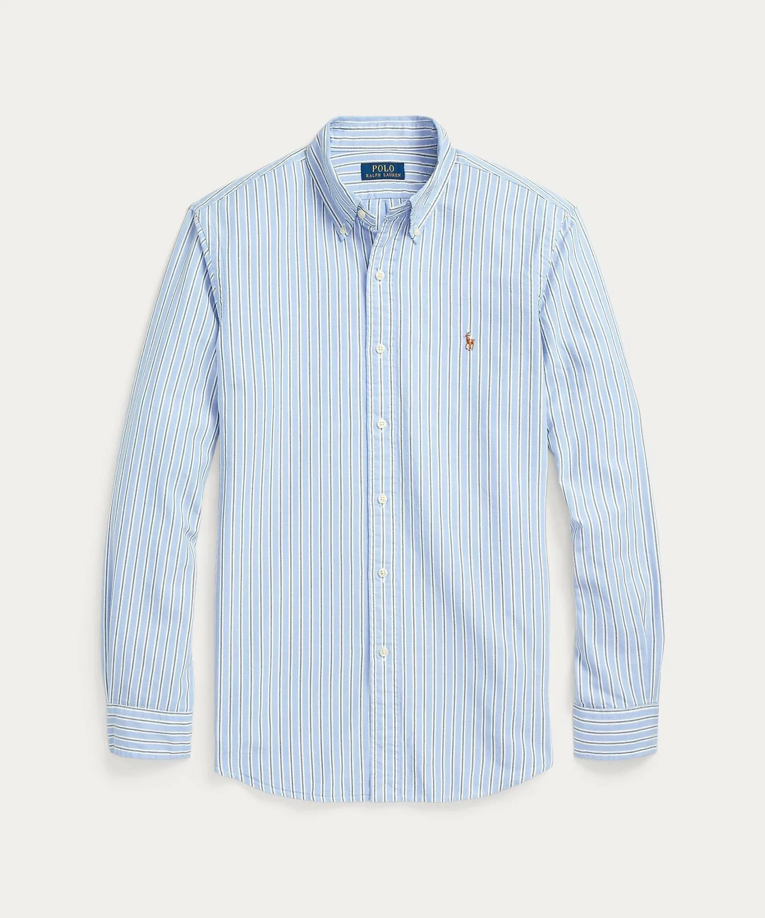 Классическая полосатая рубашка Оксфорд Polo Ralph Lauren, 999 Multicolor — фото 2