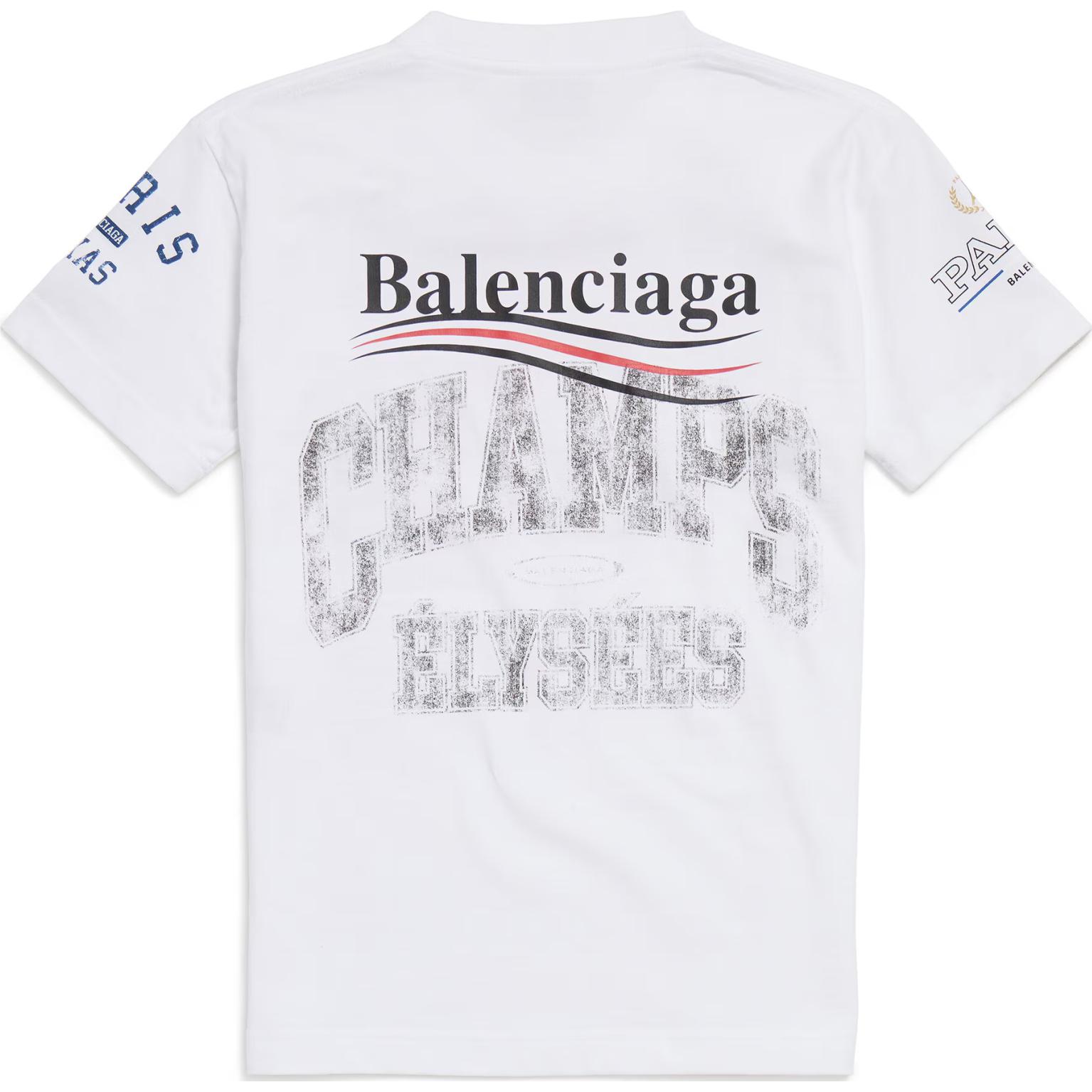 Balenciaga Футболка SS25 Regular женская Slim Fit белая — фото 3