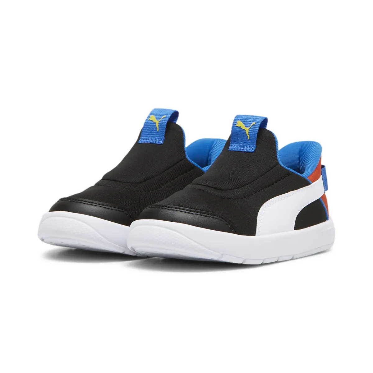 

Кроссовки PUMA "COURTFLEX V3 SLIPTECH INF", для малышей, цвет Puma Black- Puma White-Redmazing