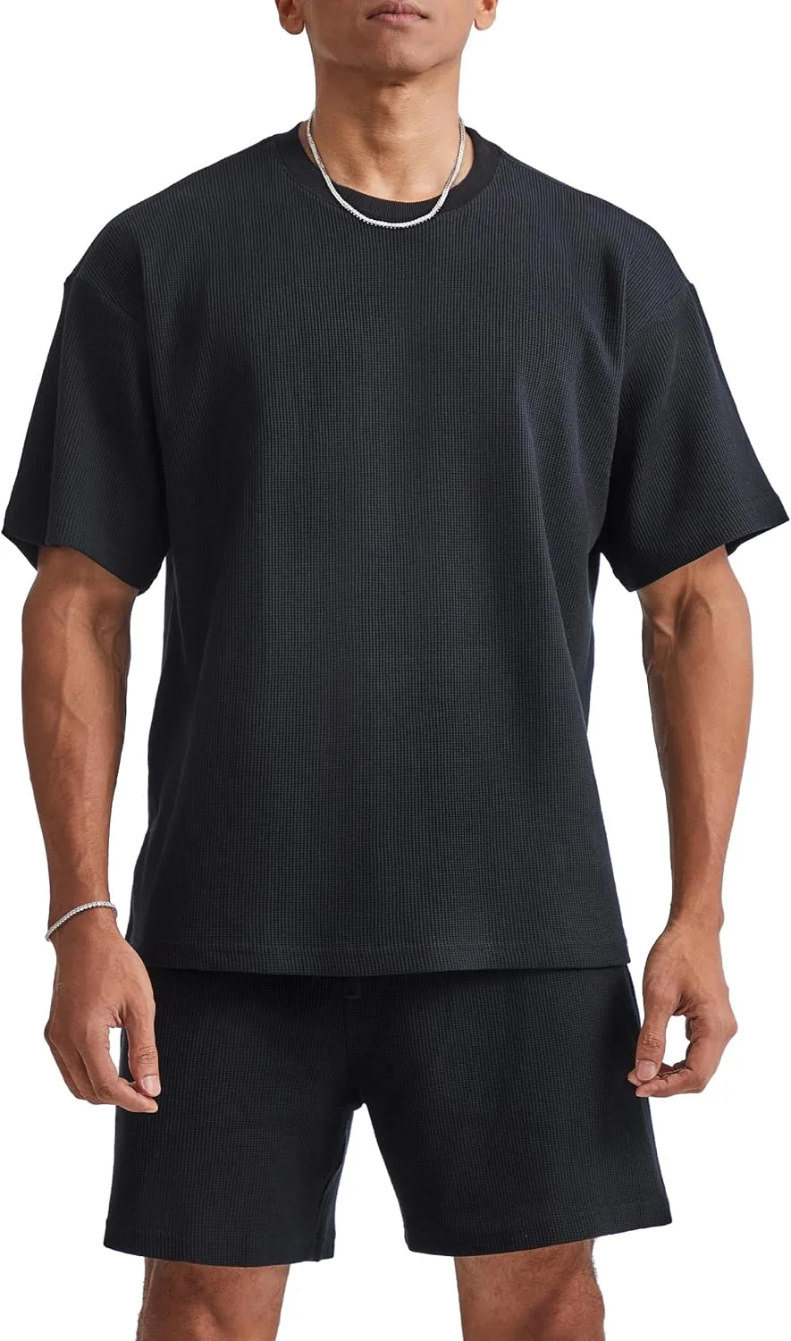 

Ouber мужская футболка из вафельного хлопка для тренировок