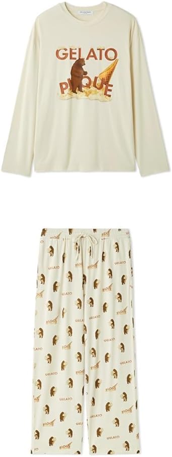 

Длинная футболка, вискоза с принтом медведя Gelato Gelato Pique