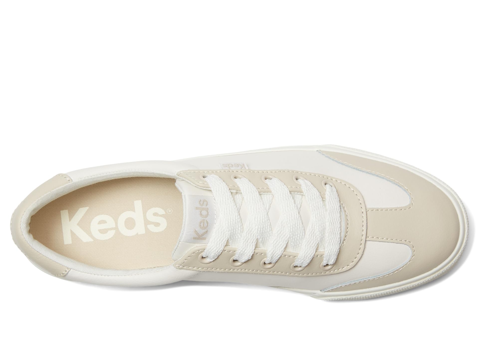 Кроссовки Keds Jump Kick T-Toe, цвет Snow White / Oatmeal Leather — фото 2