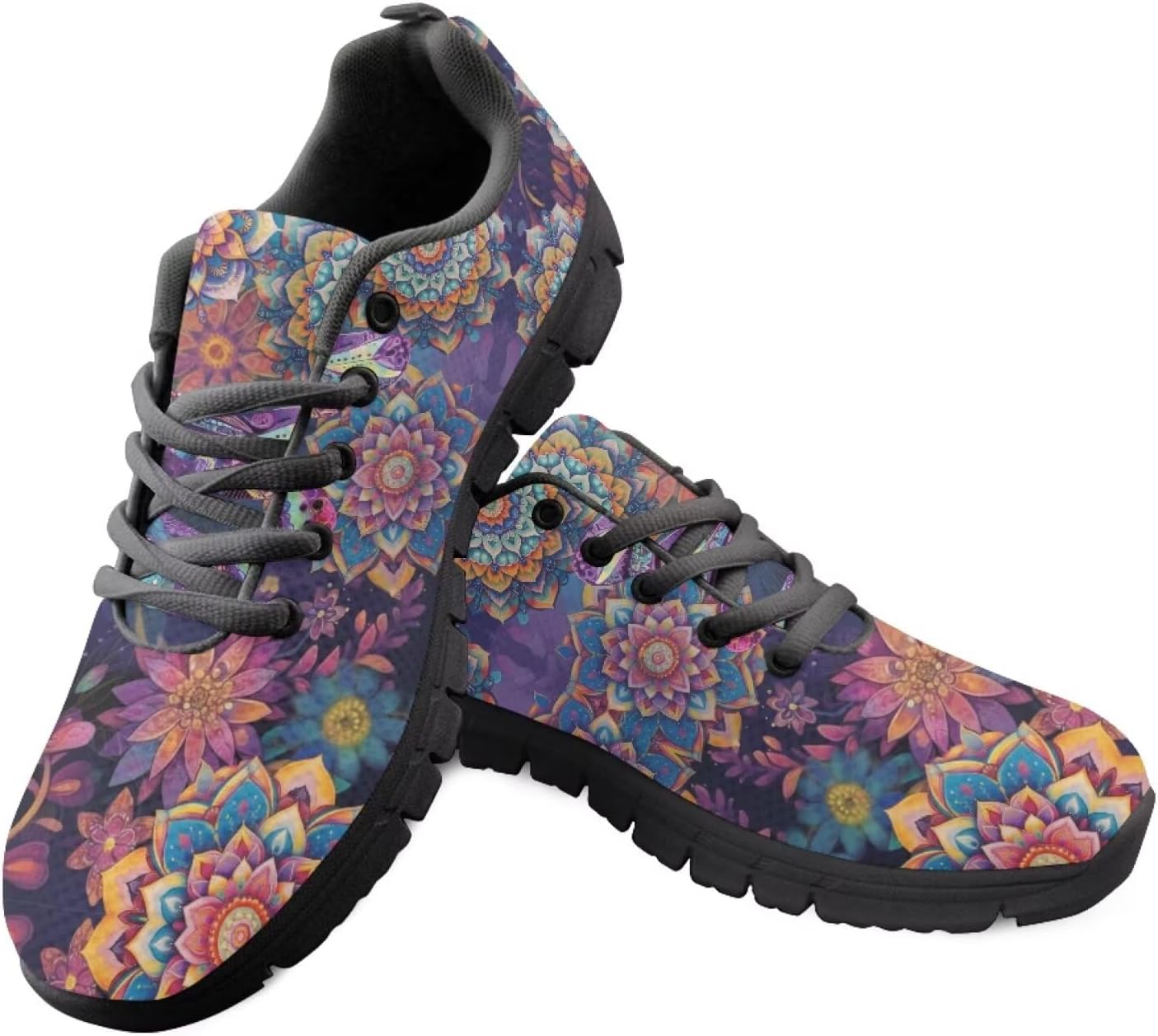 

Кроссовки с американским флагом для мужчин и женщин, кеды, для бега, прогулок и тенниса на День независимости, 4 июля Getelinseng, Boho Art Paisley Dragonfly Mandala