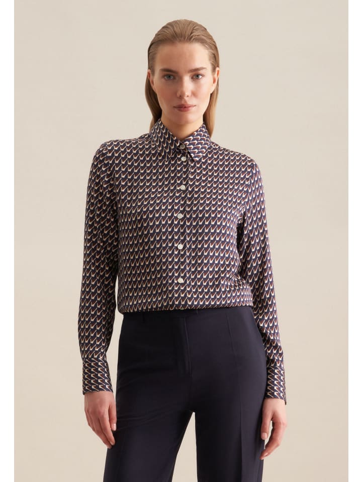 

Блуза Seidensticker Hemdbluse Regular, темно-синий