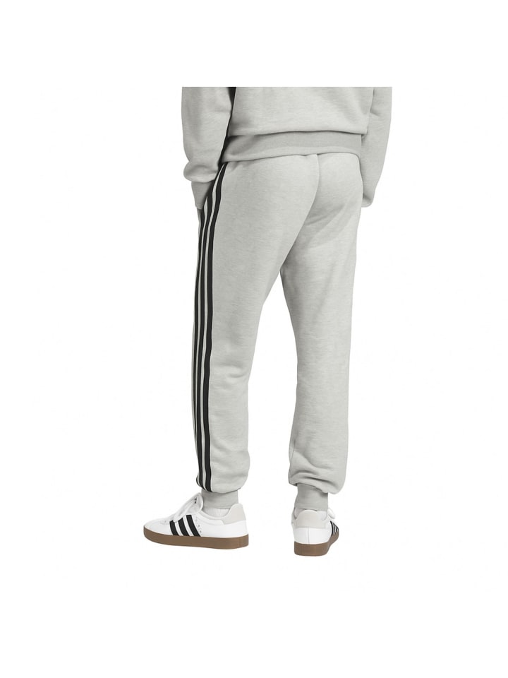 Мужские спортивные брюки с тремя полосками светло-серого цвета adidas — фото 2