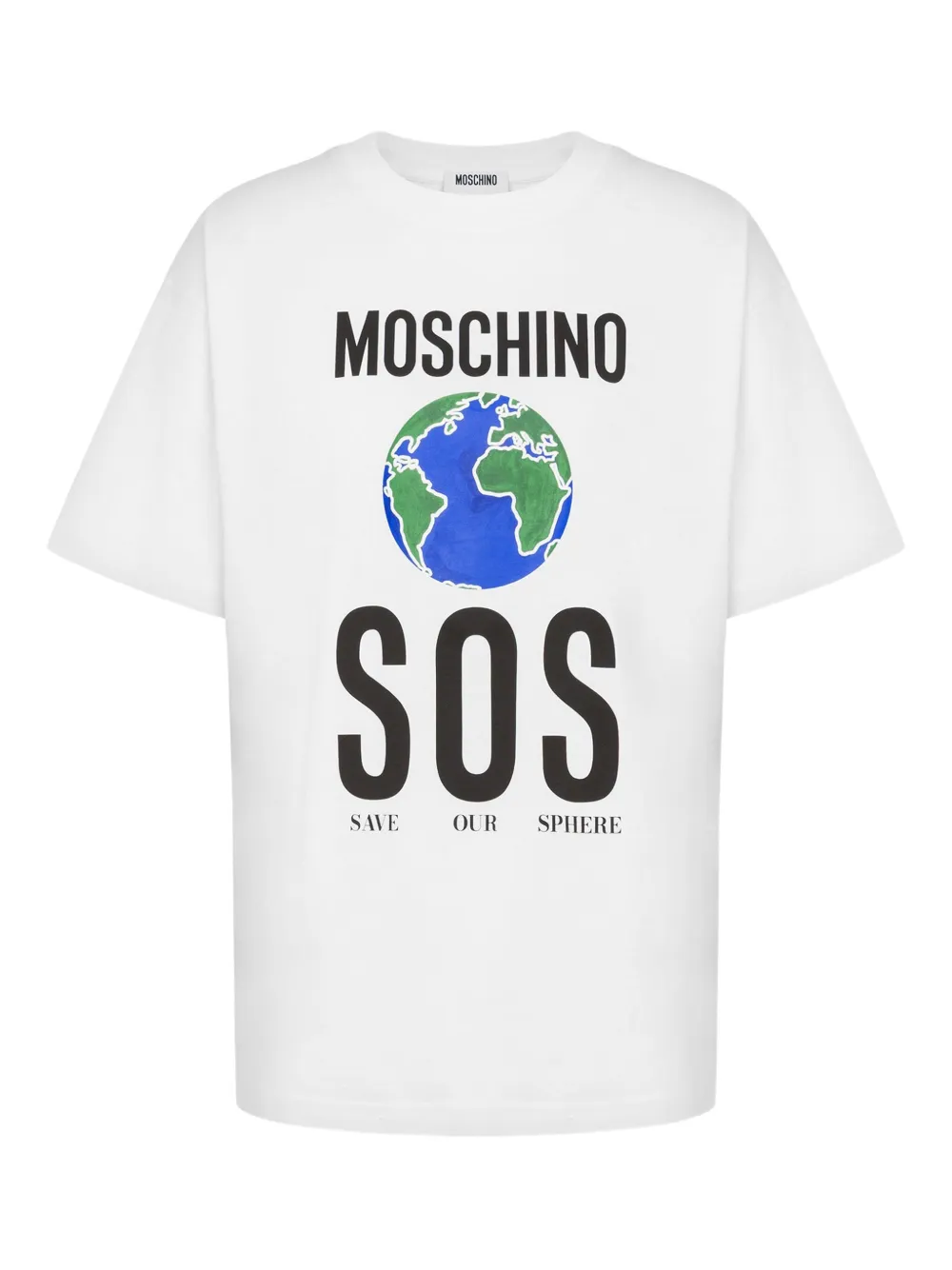 

Футболка SOS с принтом Moschino, белый