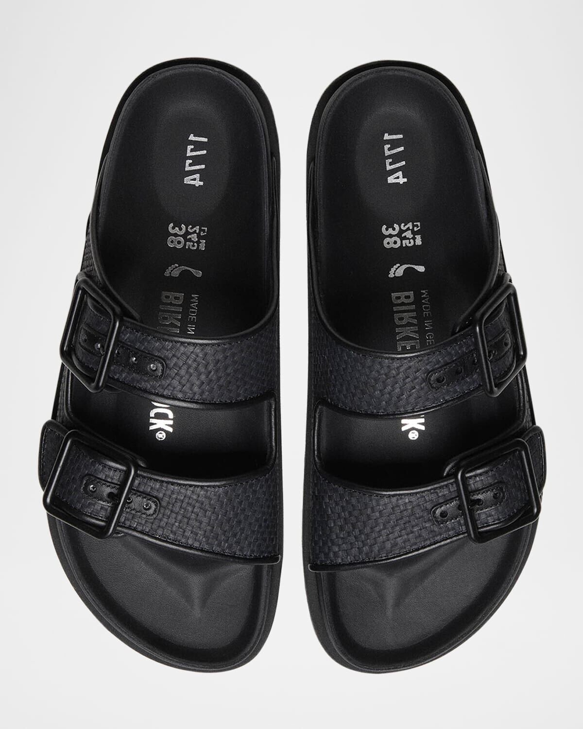 Сандалии Arizona из рафии с двойной пряжкой 1774 Birkenstock, черный — фото 4
