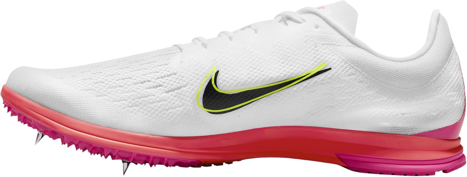 

Nike Zoom Spike Flat - мужские кроссовки с шипами для легкой атлетики на средние дистанции, White/Orange/Pink