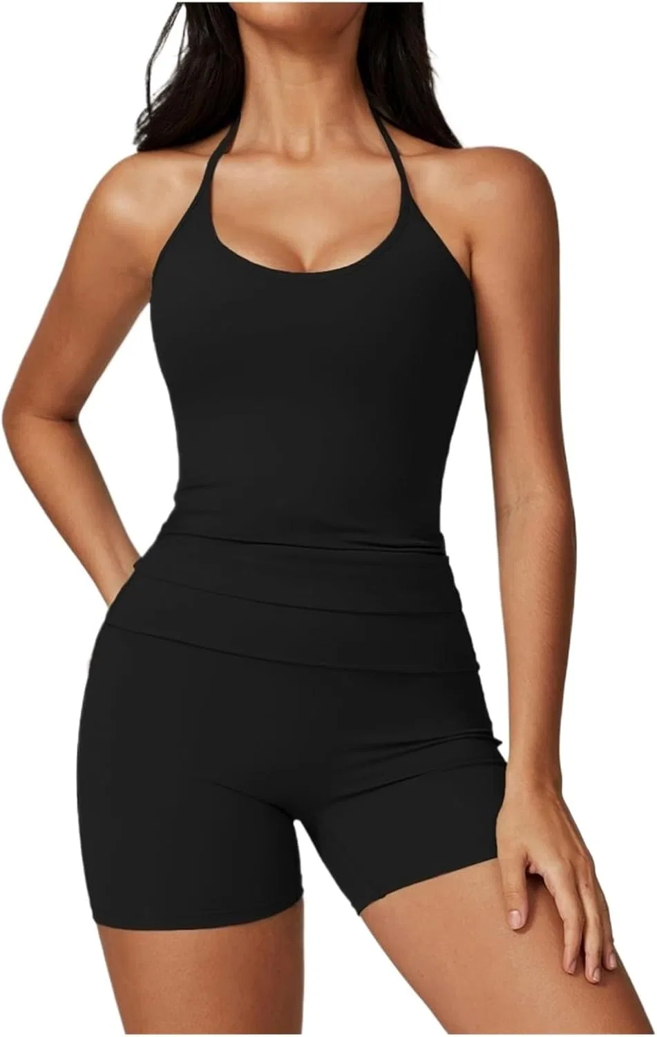 Женский спортивный комплект из 2 предметов для фитнеса, Black 4
