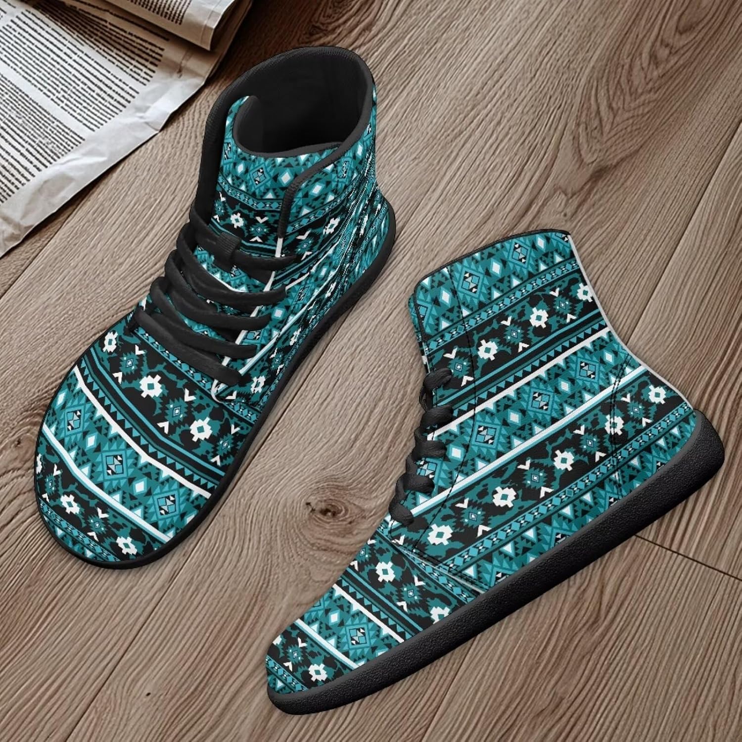 Кроссовки Binienty High Top Barefoot для женщин и мужчин, модные с нулевым перепадом, водонепроницаемые походные ботинки из ПУ-кожи, зеленый — фото 2