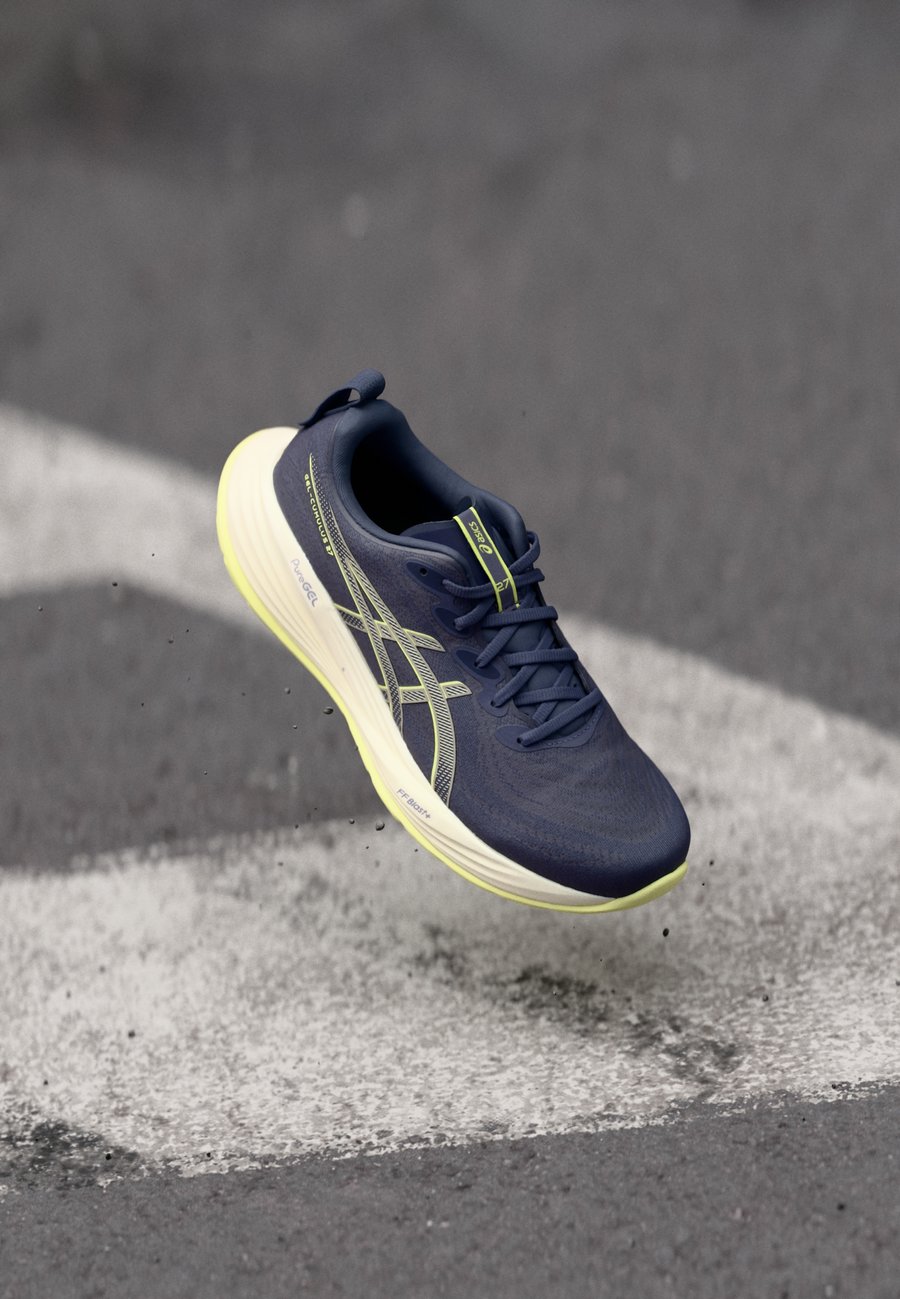 

Кроссовки ASICS GEL CUMULUS 27, Indigo Fog/Lucid Yellow/Dark Blue