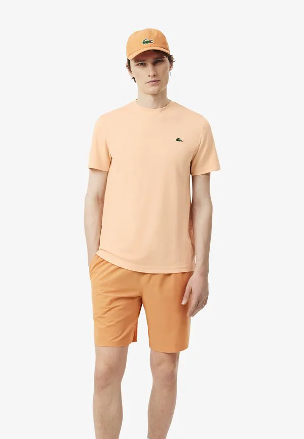 Простая футболка Lacoste, Rose Pêche-Big — фото 4