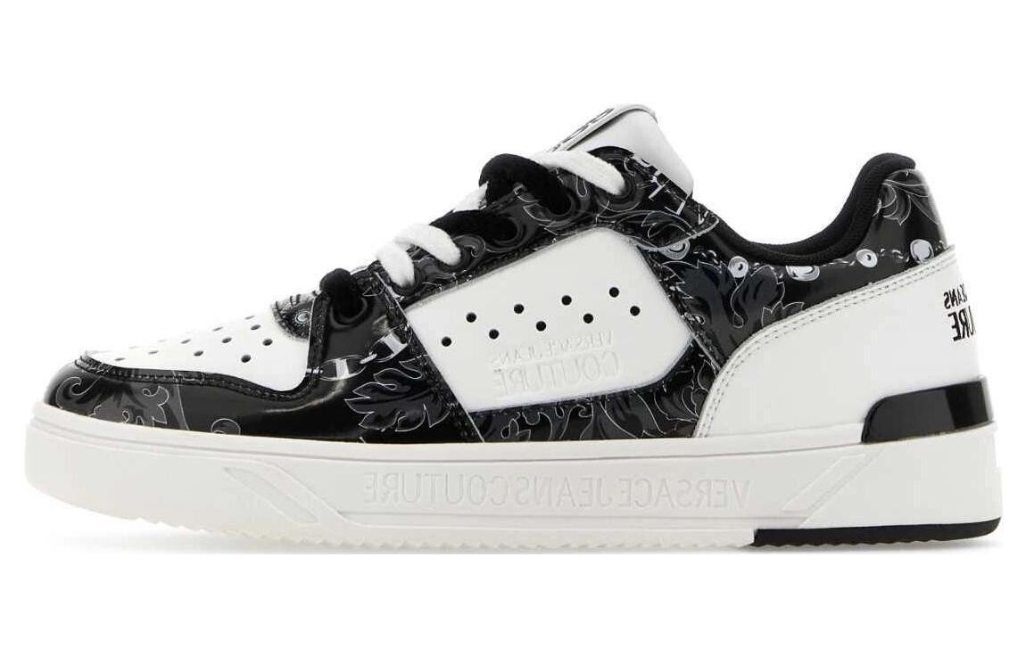 

Кроссовки VERSACE JEANS Skateboarding Shoes Men Low-top Black/White, черный/белый