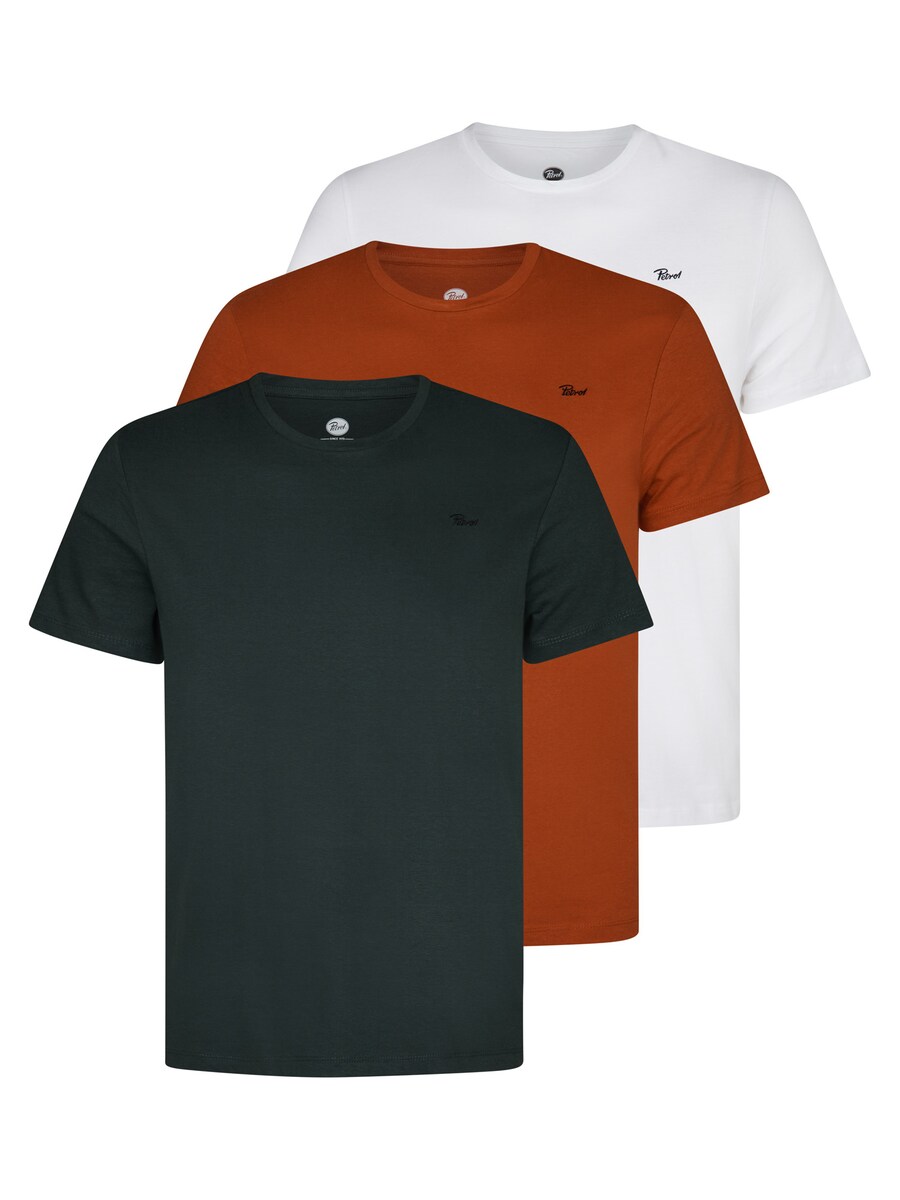 

Классическая футболка Petrol Industries Shirt, цвет dark green/red/white