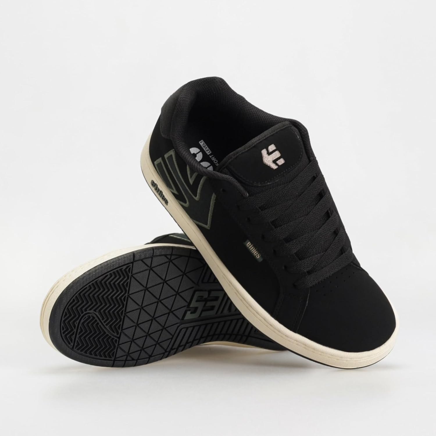 Кеды для скейтборда Etnies Callicut - классический дизайн, прочная конструкция, комфортная амортизация, универсальный стритвир для катания на скейте, BMX и повседневной носки, черный/зеленый — фото 3