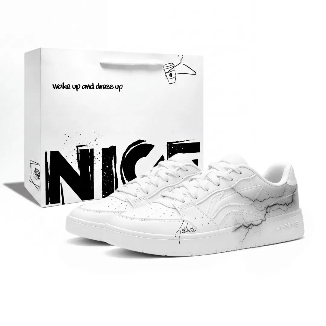 Кроссовки скейтбордические Li-Ning Sycee черно-бело-серые