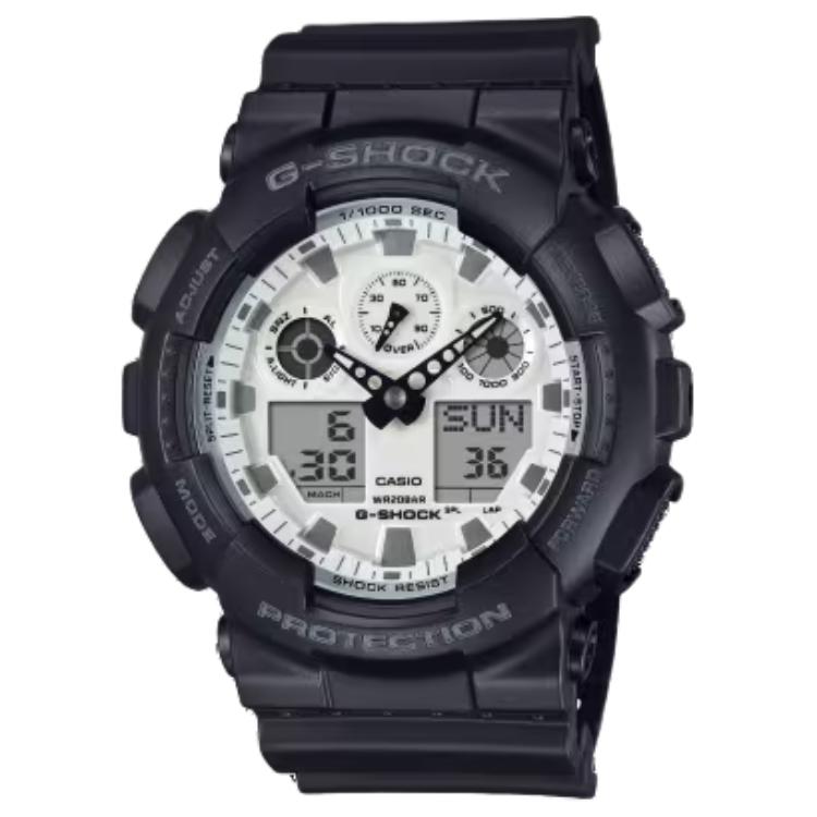 

CASIO Часы GA-100 Collection Quartz Movement Resin Strap Watch Unisex White Dial, White Dial