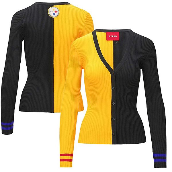 

Женский свитер cargo Staud gold/black Pittsburgh Steelers Unbranded