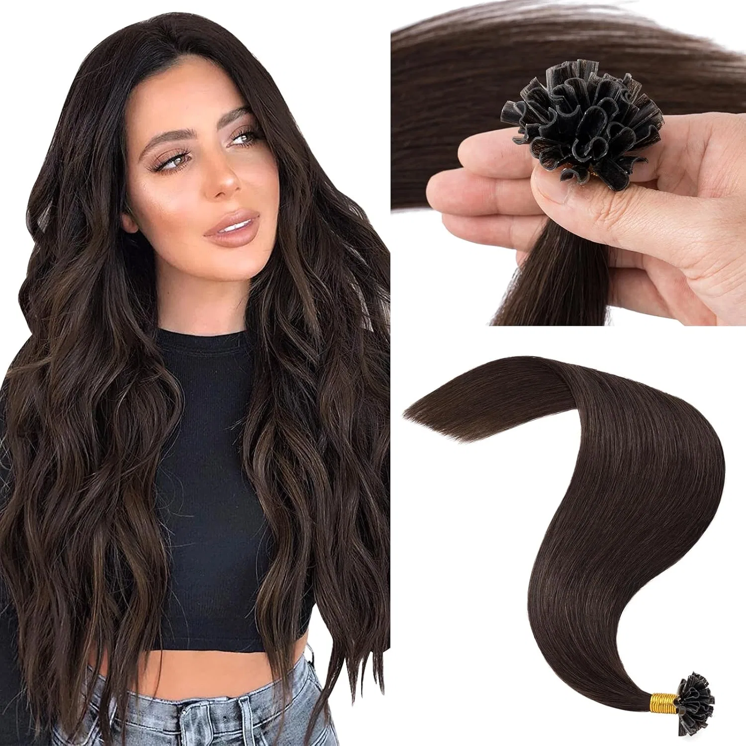 Наращивание волос MY-LADY Real Hair Extensions 60 см My-Lady, 2-02 Dark Brown