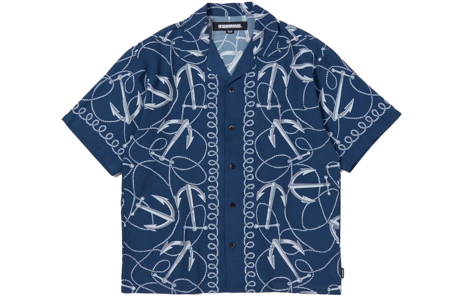 

Рубашка с коротким рукавом NEIGHBORHOOD, темно-синий