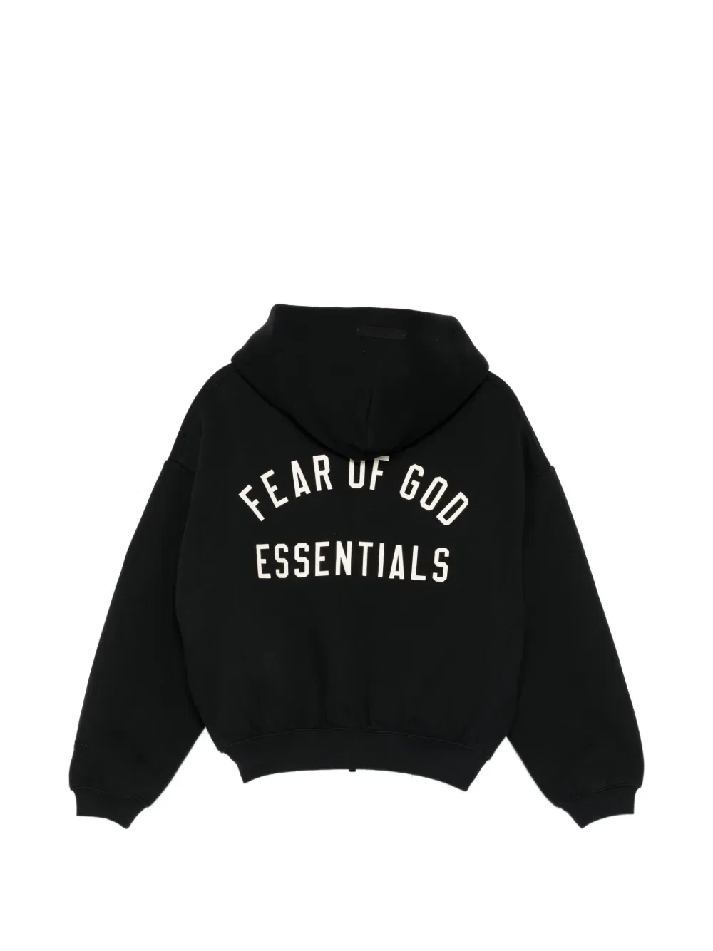 Толстовка на молнии с логотипом Fear Of God Essentials Kids, черный — фото 2