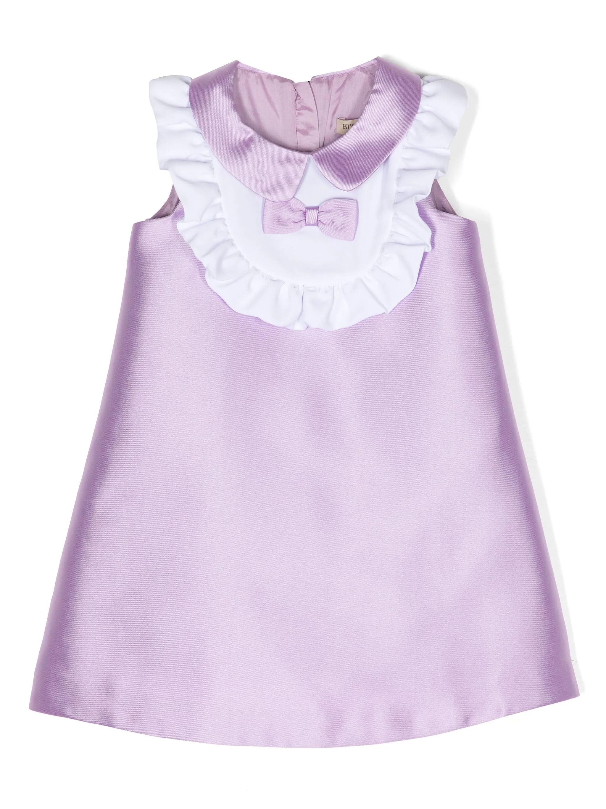 

Атласное платье мини с оборками Hucklebones London, фиолетовый