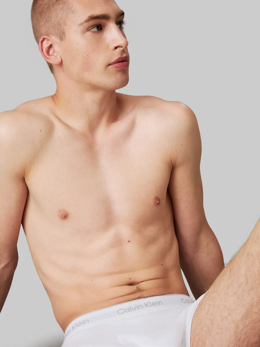Calvin Klein Underwear Трусы "TRUNK 3PK" (3 шт. в упаковке), с эластичным поясом с логотипом (3 шт.), белый — фото 3