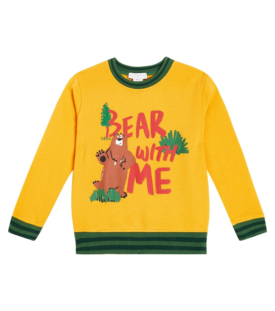 

Толстовка из хлопка с принтом Stella McCartney Kids, желтый