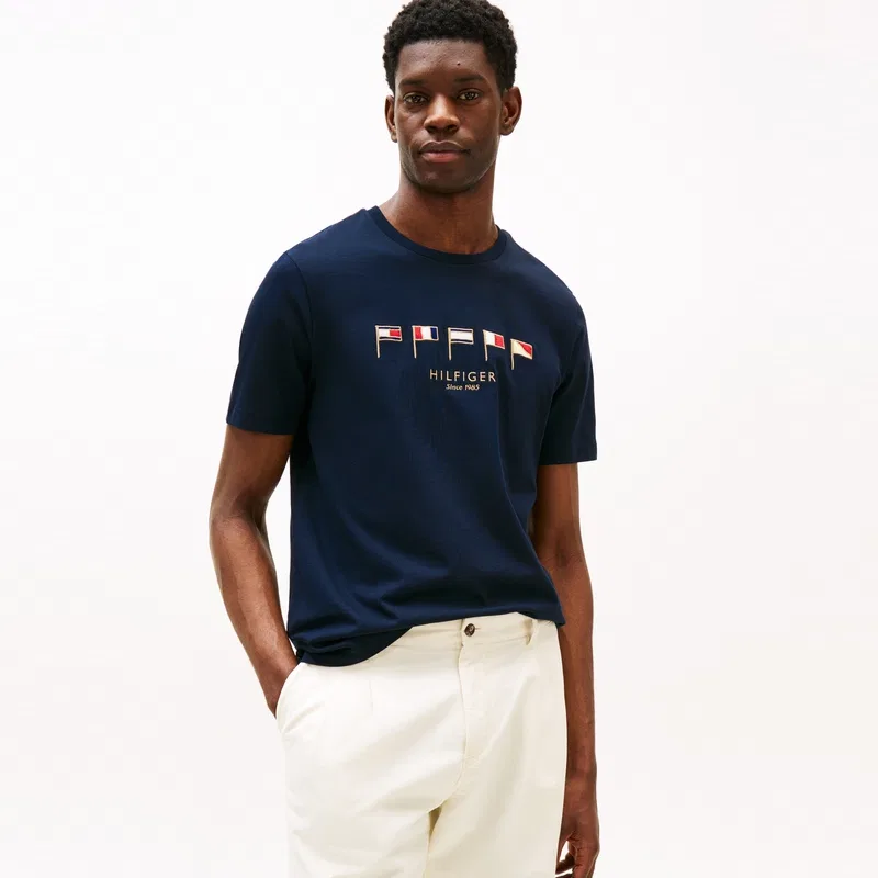 Футболка мужская Dark Blue Tommy Hilfiger, Navy Blue DW5 — фото 4