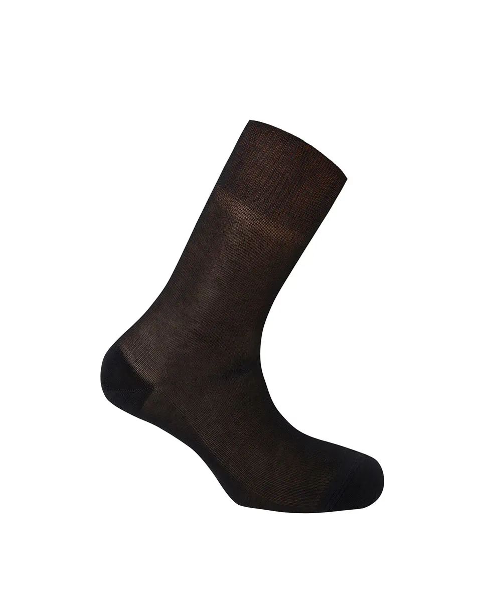 

Мужские короткие носки из 100% ребристой шотландской пряжи - Дезодорант Сделано в Испании Punto Blanco, черный