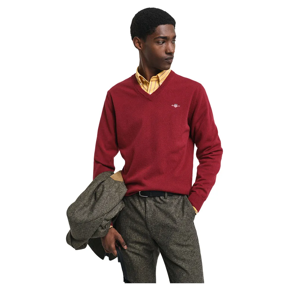 

Свитер Gant Superfine Lambswool V Neck, красный