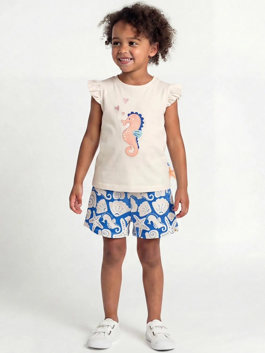 Брюки Sigikid Regular Pants Shorts Sea You синего цвета — фото 3