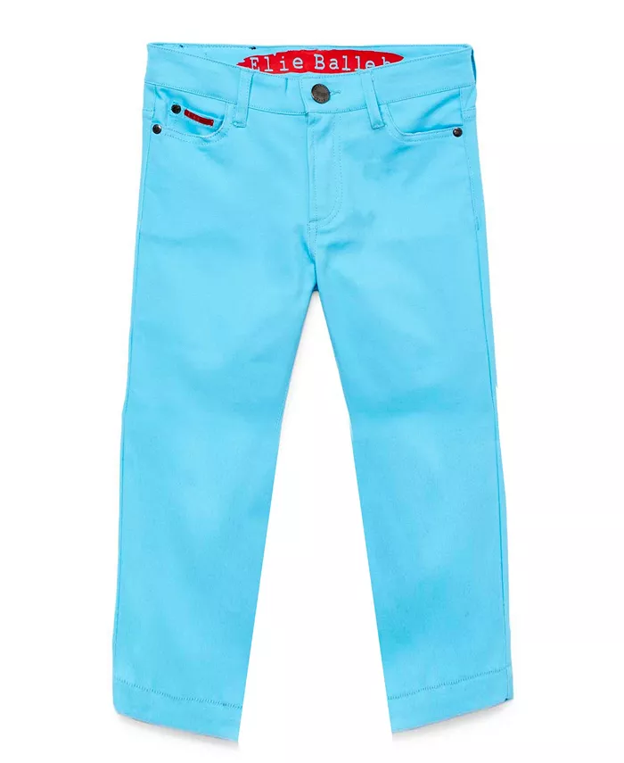 

Брюки Big Boys Aqua Slim Fit с пятью карманами из твила Elie Balleh, синий