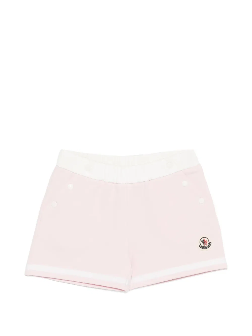 Шорты с пуговицами и полосками Moncler Enfant, розовый