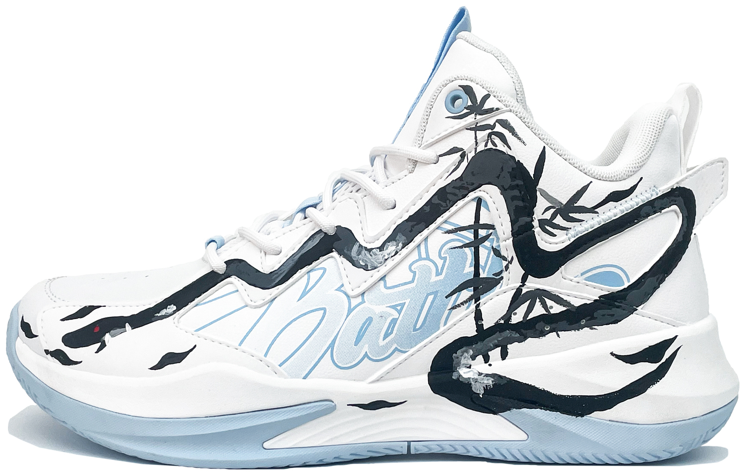 

QIAODAN Амортизирующие износостойкие дышащие баскетбольные кроссовки Mid-Top мужские Glacier Blue