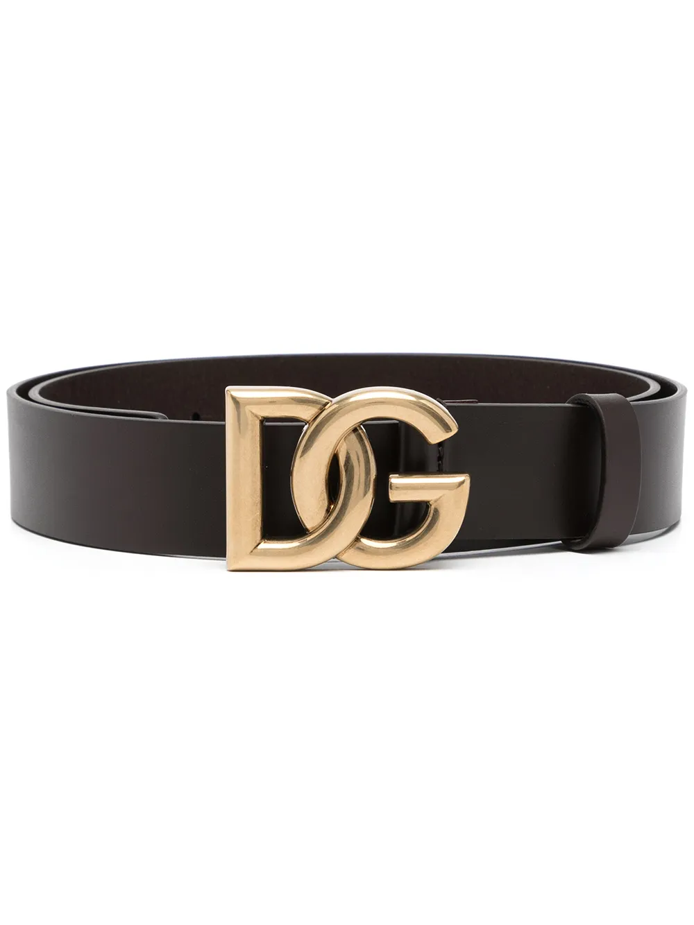 

Ремень с пряжкой-логотипом DOLCE & GABBANA, коричневый