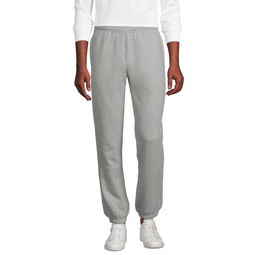 

Мужские спортивные штаны Lands' End Serious Sweatpants на шнурке, цвет Gray Heather