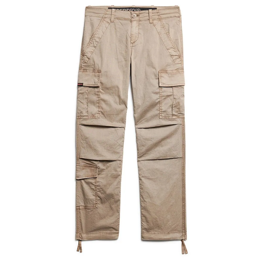 

Брюки карго Superdry Low Rise Straight Cargo, бежевый