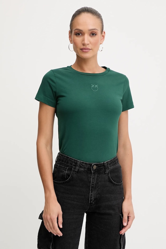 

Хлопковая футболка Pinko, зеленый