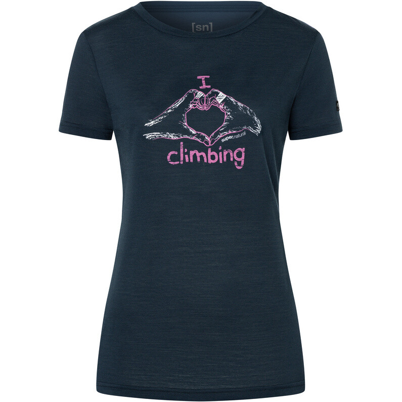 

Женская футболка I Love Climbing Super.Natural, синий