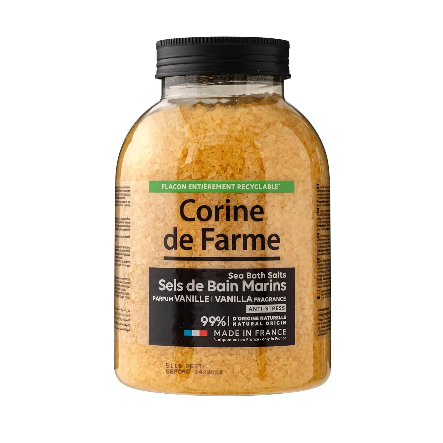Антистрессовая морская соль для ванн Corine de Farme с ванилью Corine De Farme