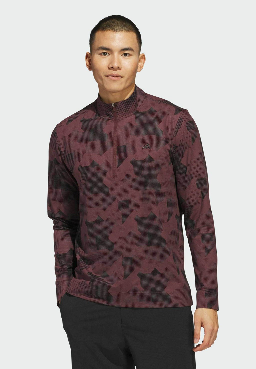 

Лонгслив GO-TO PRINTED QUARTER-ZIP Adidas Performance, бургундия