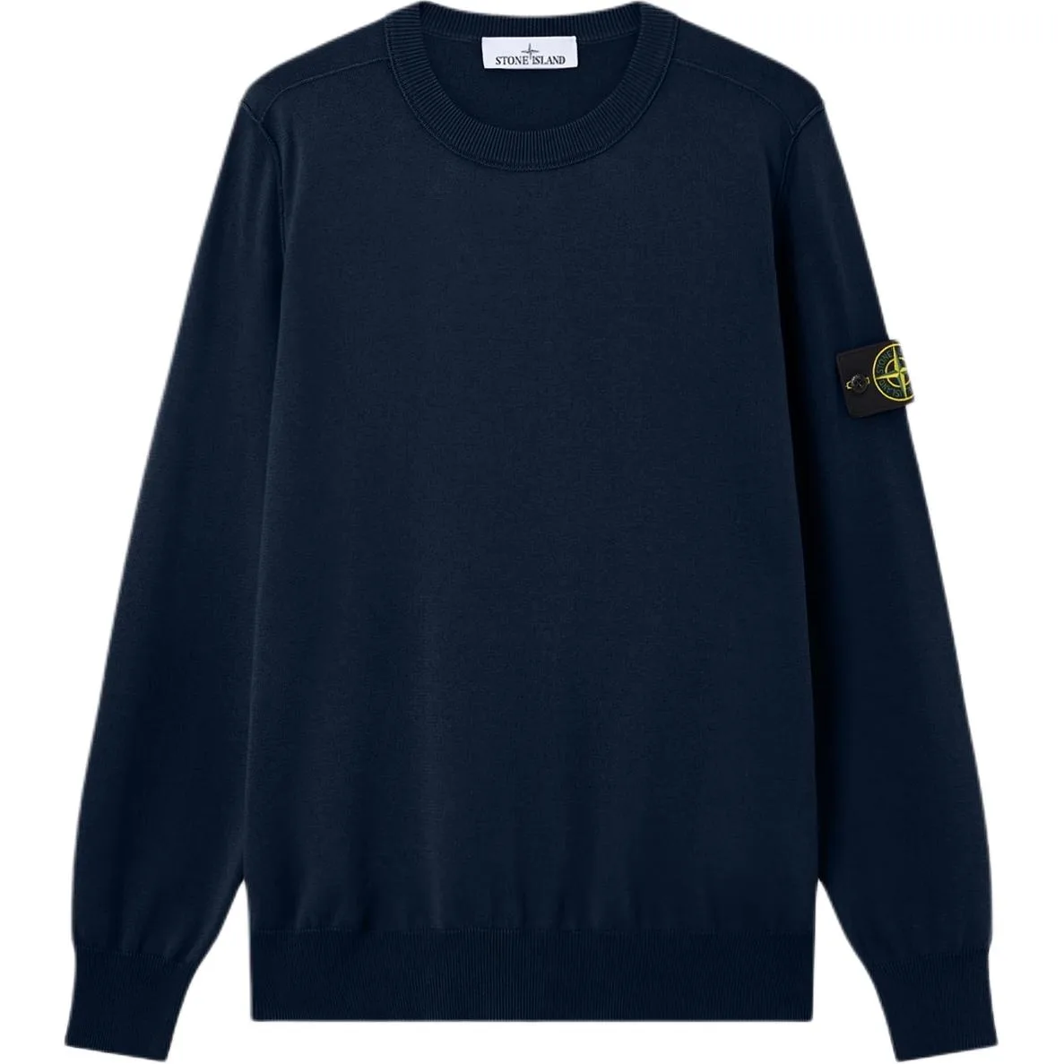 STONE ISLAND Свитшот мужской Navy Blue Crew Neck Moderate