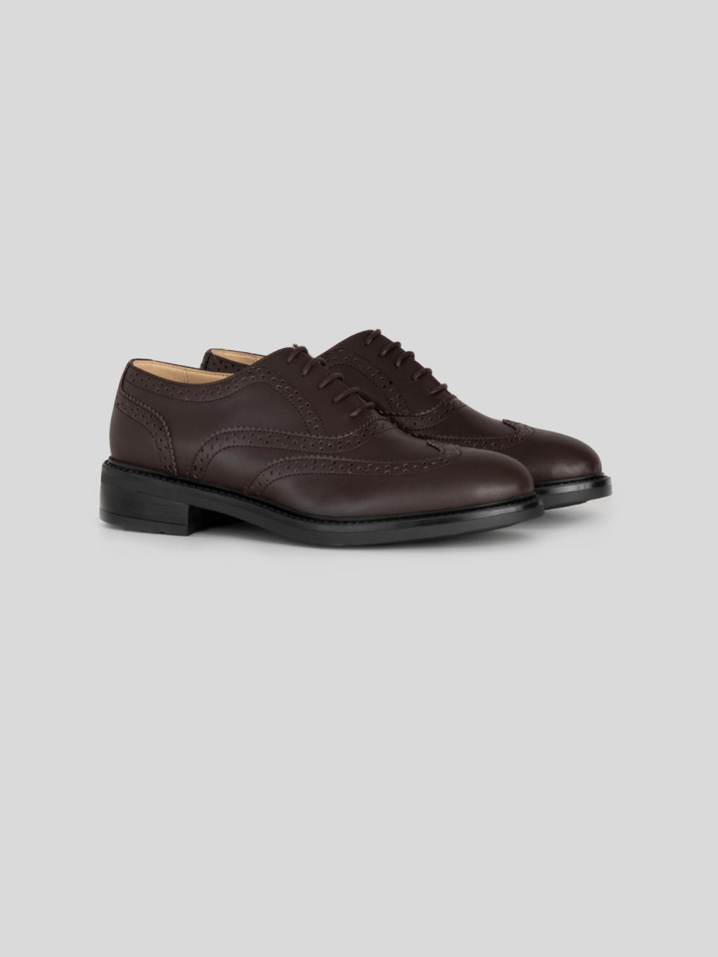Solari Milano Туфли 'Brogue' на шнуровке в темно-коричневом цвете — фото 2