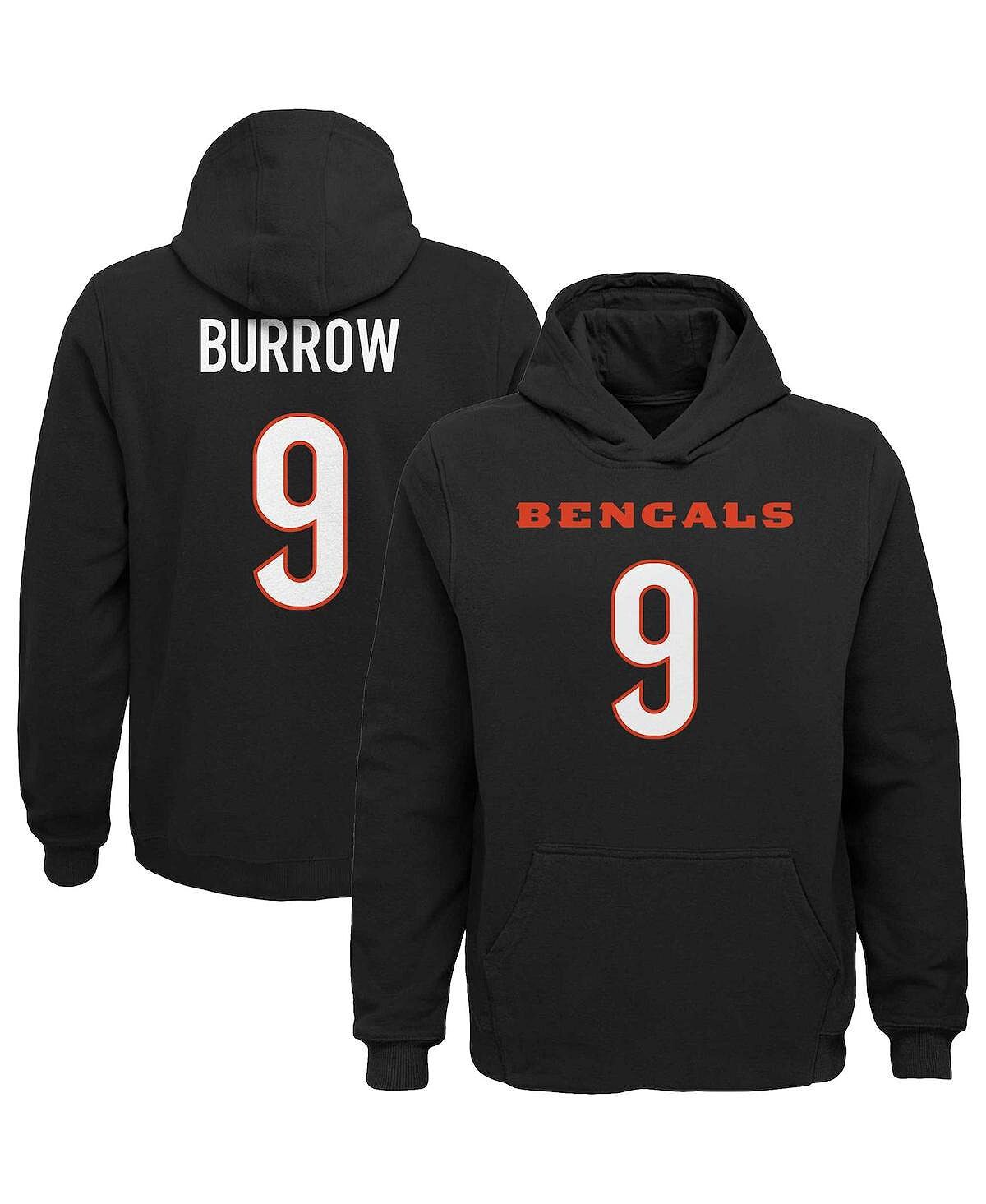 

Черная толстовка с капюшоном Big Boys Joe Burrow Cincinnati Bengals Mainliner с именем и номером игрока Outerstuff, Черный, Черная толстовка с капюшоном Big Boys Joe Burrow Cincinnati Bengals Mainliner с именем и номером игрока Outerstuff