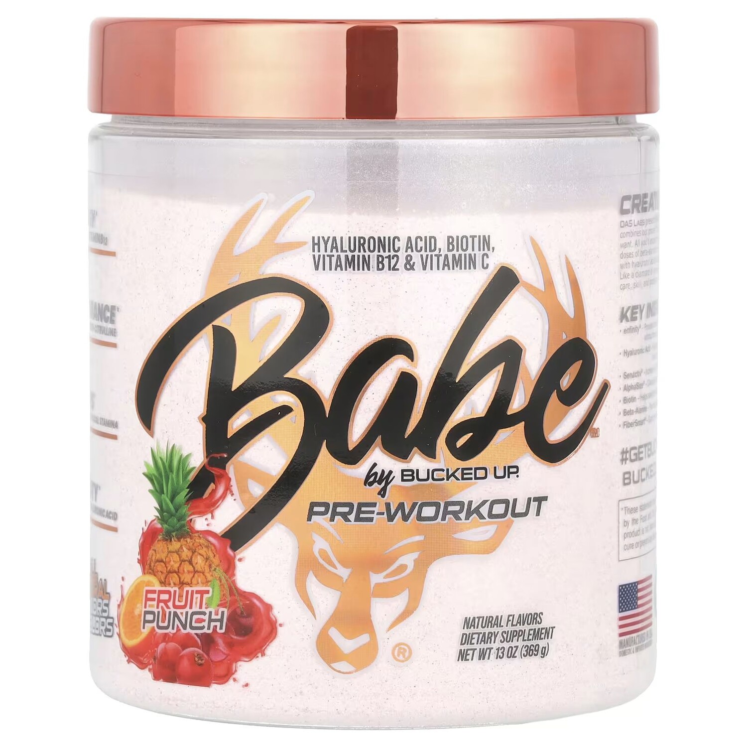 

Babe, Перед тренировкой, фруктовый пунш, 13 унций (369 г) Bucked Up
