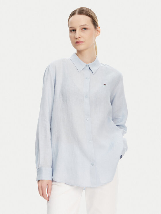 

Рубашка обычного кроя WW0WW44679 Tommy Hilfiger, голубой