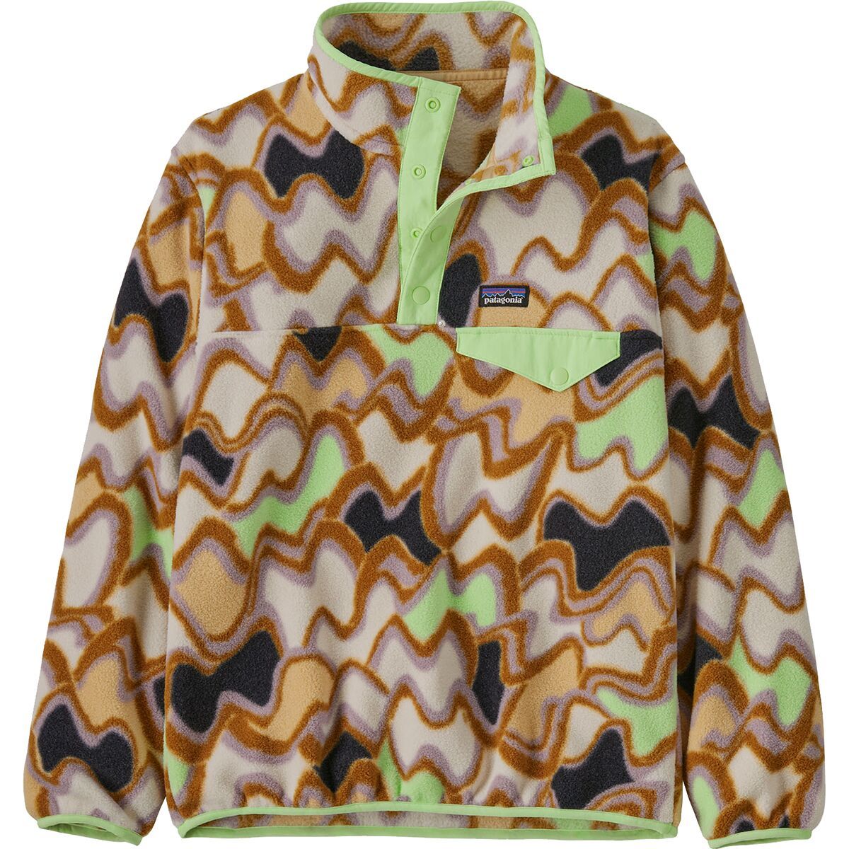 

Легкий флисовый свитер на молнии Synchilla - детский Patagonia, цвет small currents: natural