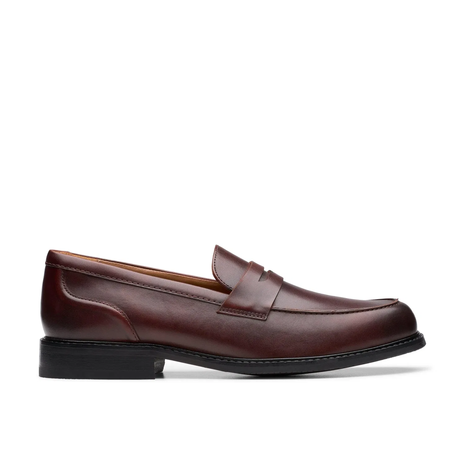 Лоферы кожаные с кисточками Clarks, коричневый